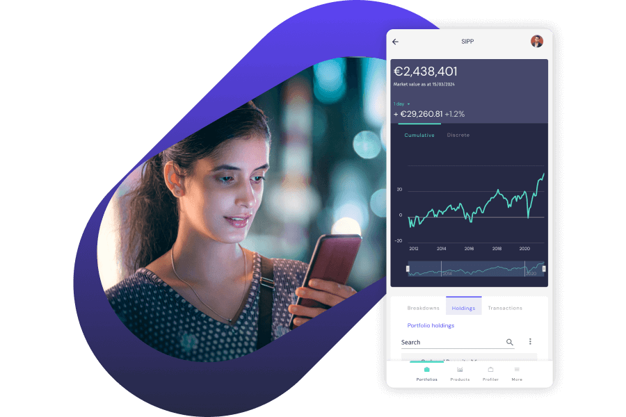 Invessed portfolio reporting mobile screenshot