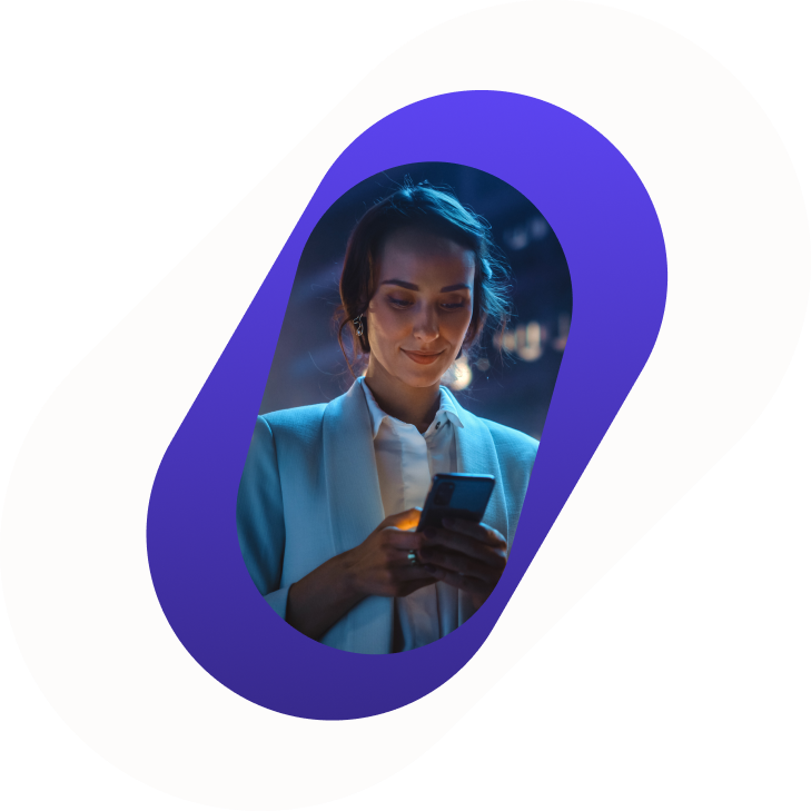Invessed woman on phone