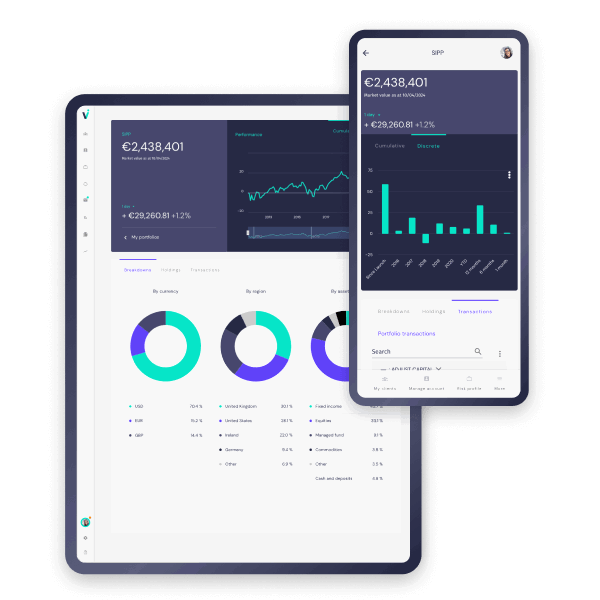 Invessed client portal mockup